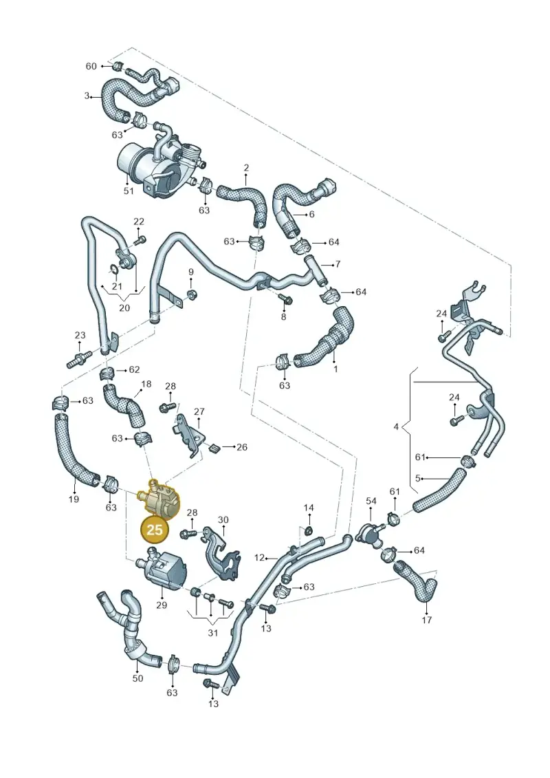 5G0965567 — Volkswagen T-Roc BlueMotion (2017-2024) diagram 793121320, position 25