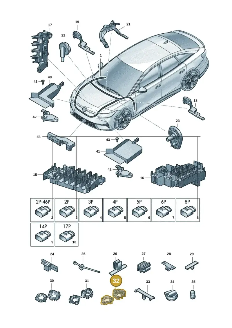 5G0971260 — Volkswagen ID.7 Limousine Pro (2023-) diagram 14b971800, position 32