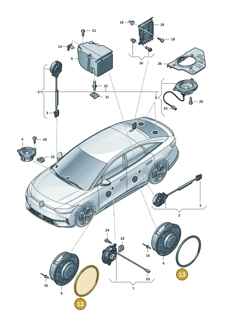 5G0971798A — Volkswagen ID.7 Limousine Pro (2023-) diagram 14b035350, position 13