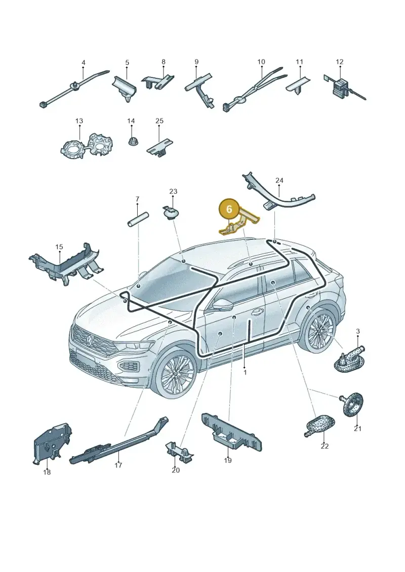 5G0971848 — Volkswagen T-Roc BlueMotion (2017-2024) diagram 813971820, position 6