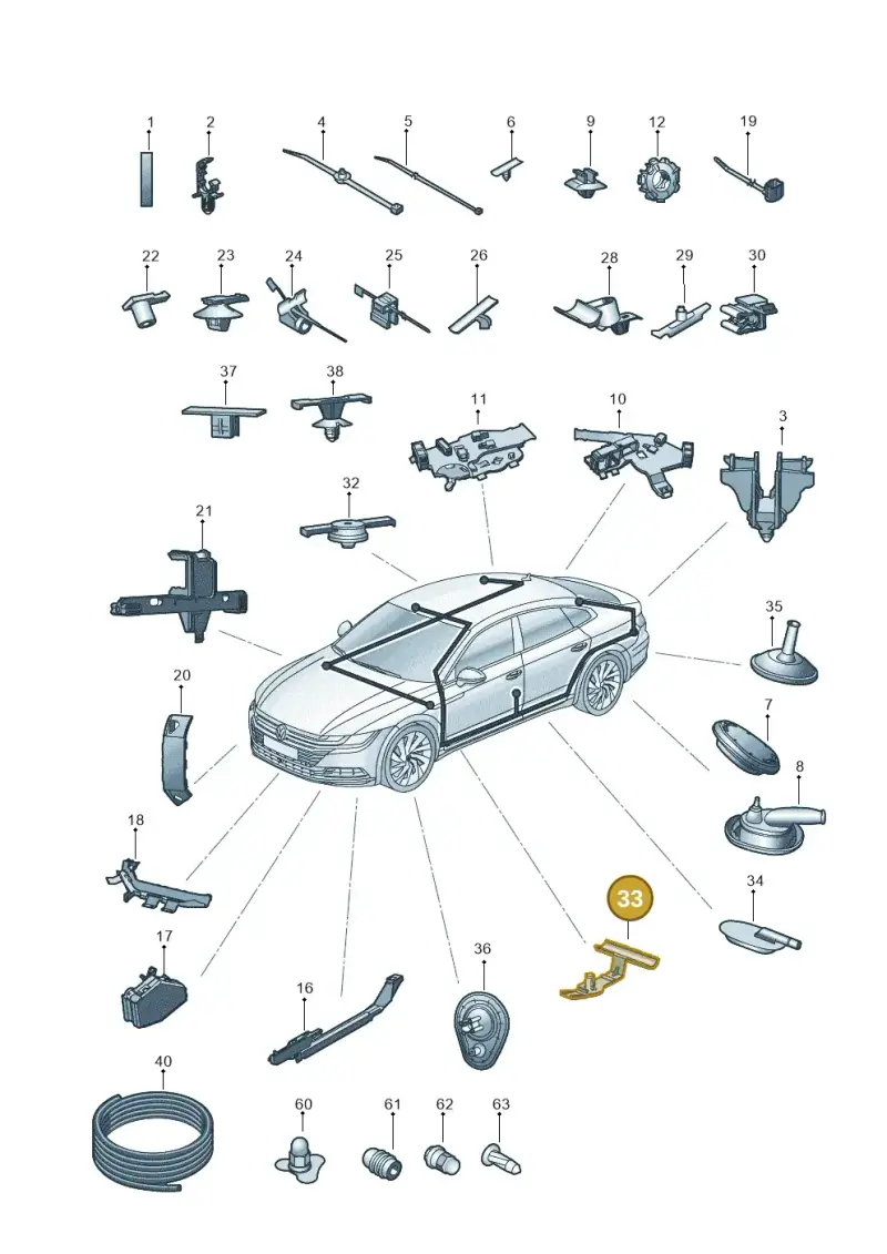5G0971848 — Volkswagen Arteon (2017-2023) diagram 828971920, position 33