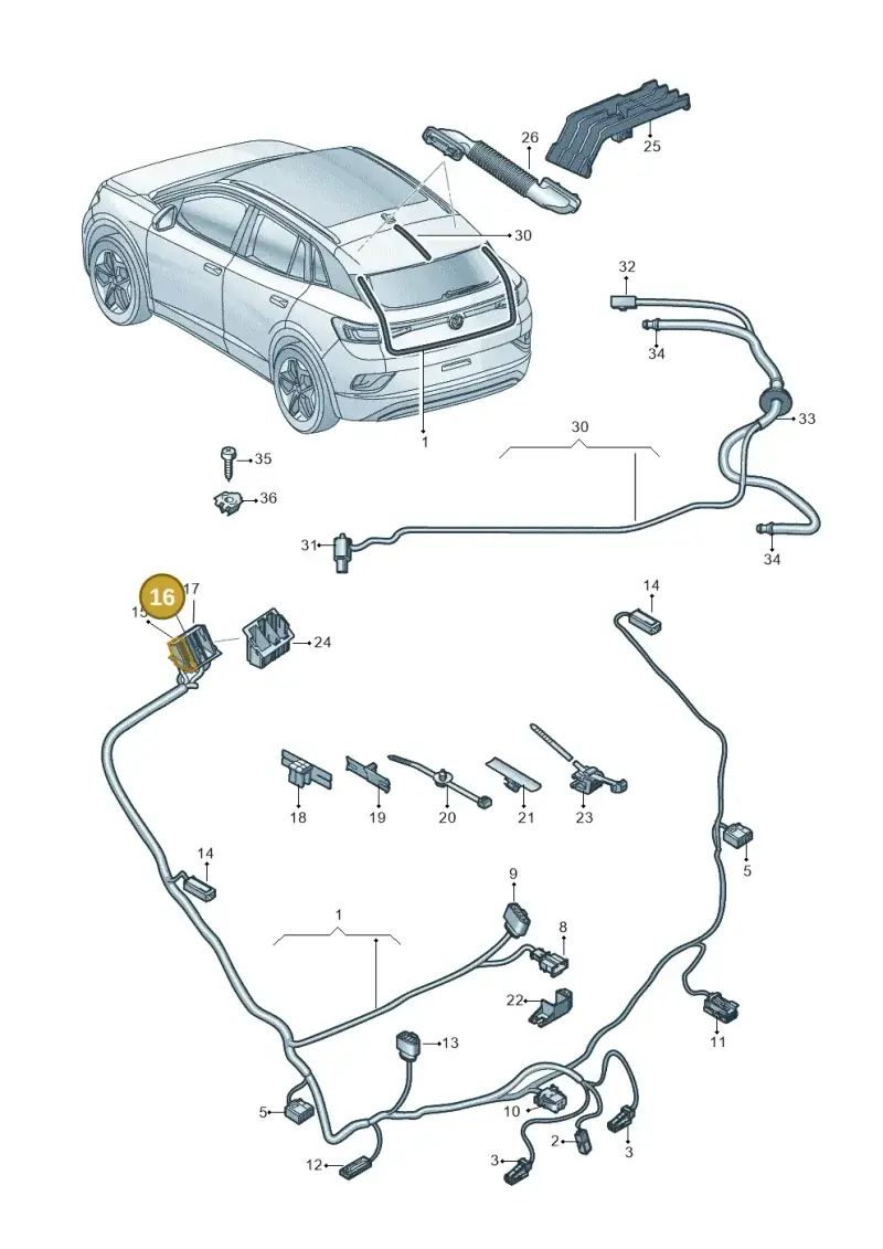 5G0972735A — Volkswagen ID.4 (2020-2025) diagram 11a972080, position 16