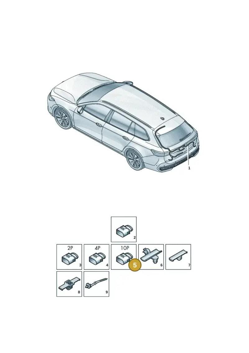 5G0972735A — Volkswagen Passat Estate (2023-2025) diagram 3j0972810, position 5