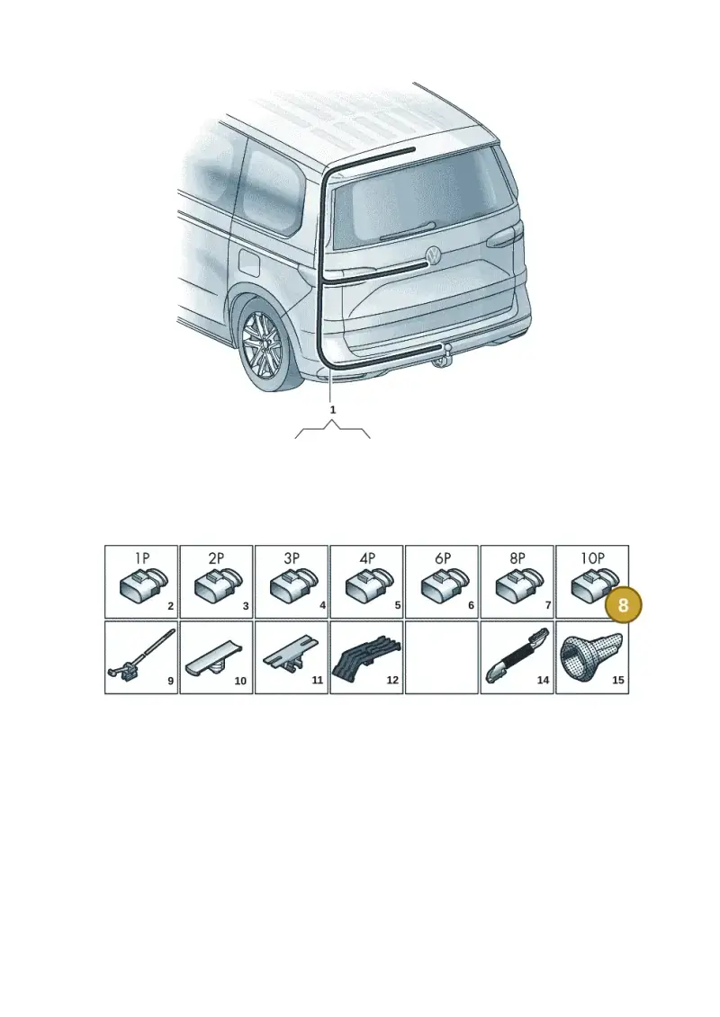 5G0972735A — Volkswagen Multivan (2021-2025) diagram 7t0972810, position 8