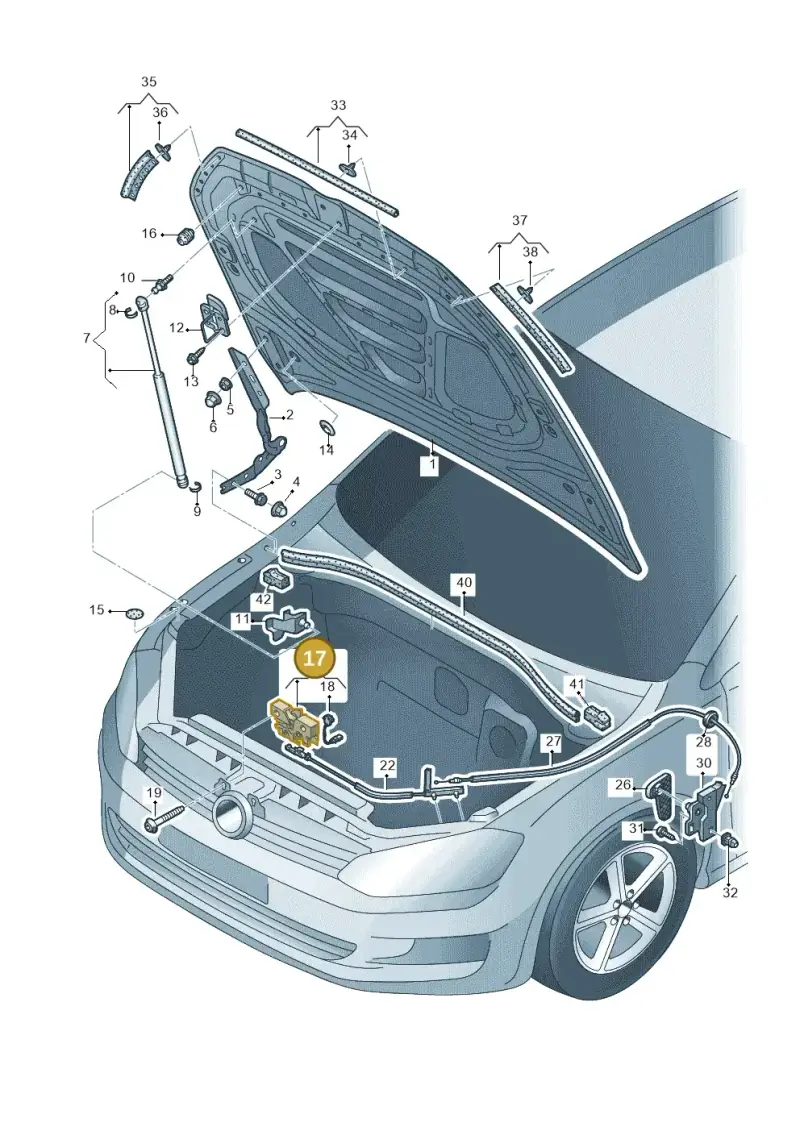 5G1823509D — Volkswagen Golf 1.6 (2015-2019) diagram 746823000, position 17