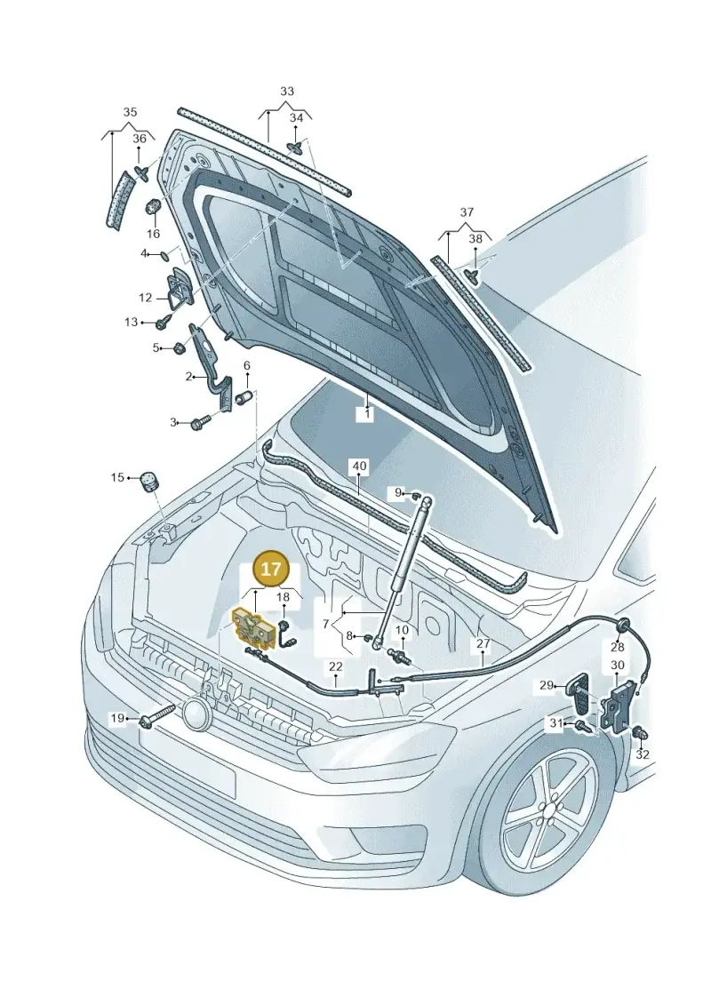5G1823509D — Volkswagen Golf Sportsvan 1.4 (2015-2020) diagram 780823000, position 17