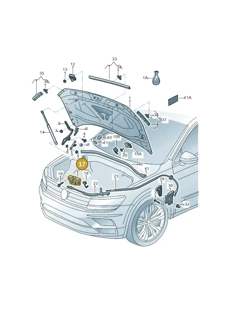 5G1823509D — Volkswagen Tiguan 2.0 4Motion (2017-2024) diagram 833823000, position 17