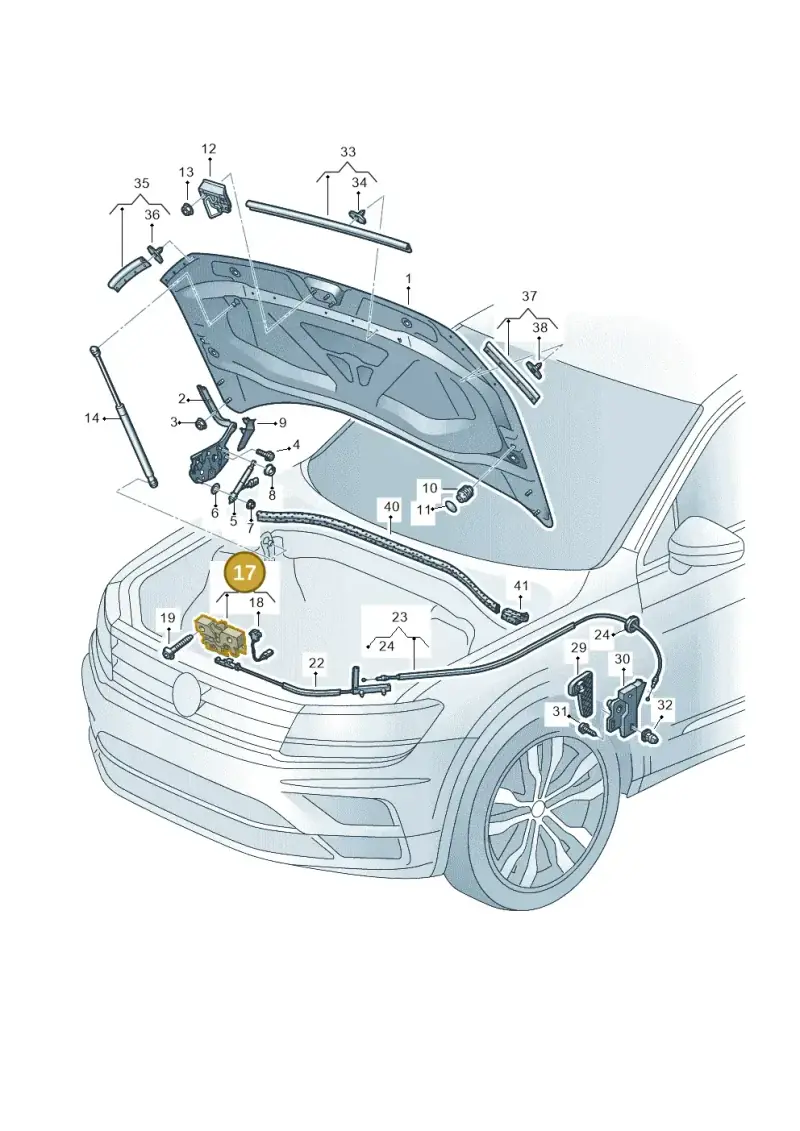 5G1823509D — Volkswagen Tiguan 2.0 4Motion (2016-2024) diagram 884823000, position 17
