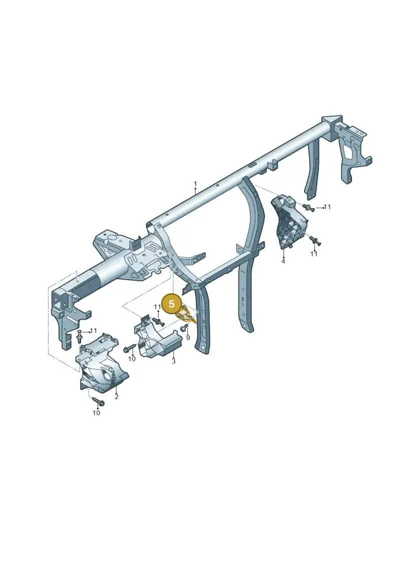 5G1857745 — Volkswagen Golf 2.0 (2016-2020) diagram 781857050, position 5
