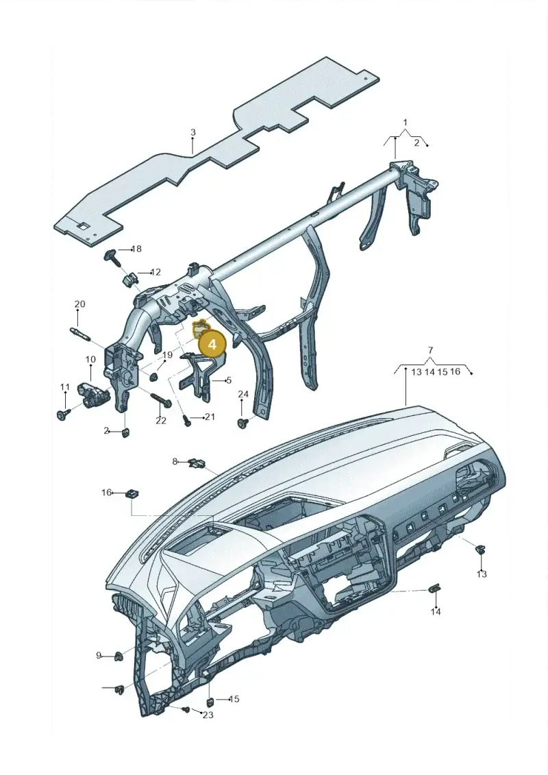 5G1857745 — Volkswagen Tiguan 2.0 4Motion (2017-2024) diagram 833857000, position 4