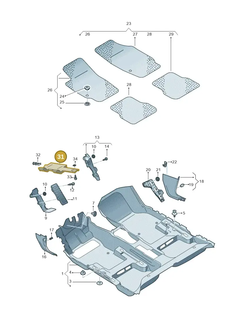 5G1863081C82V — Volkswagen E-Golf (2014-2021) diagram 774863000, position 31