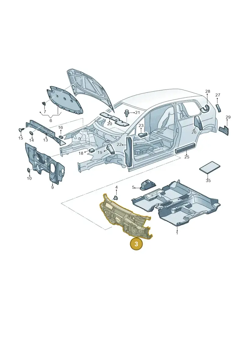 5G1863935C — Volkswagen Golf 2.0 (2016-2020) diagram 746863200, position 3