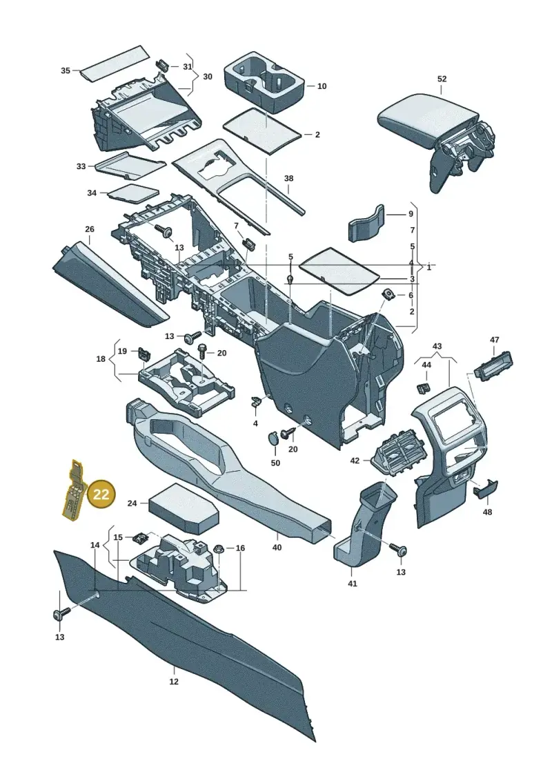5G2863143E — Volkswagen Tiguan 2.0 (2023-) diagram 57x863500, position 22