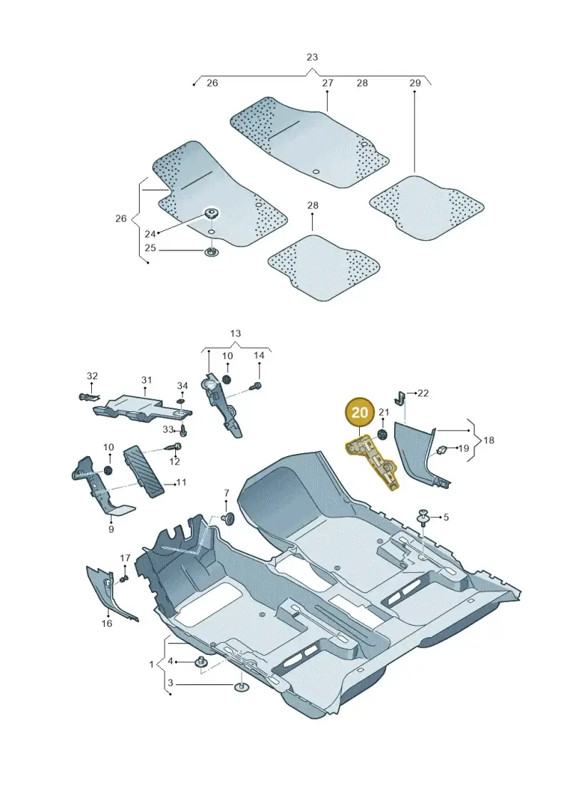5G2867192A — Volkswagen E-Golf (2014-2021) diagram 774863000, position 20