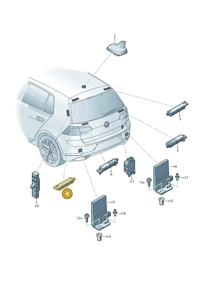 5G6035577B — Volkswagen Golf 2.0 (2016-2020) diagram 827035200, position 4