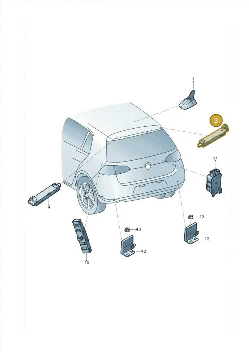 5G6035577E — Volkswagen POLO HATCH         "ZA"06> (2005-) diagram 496035010, position 3