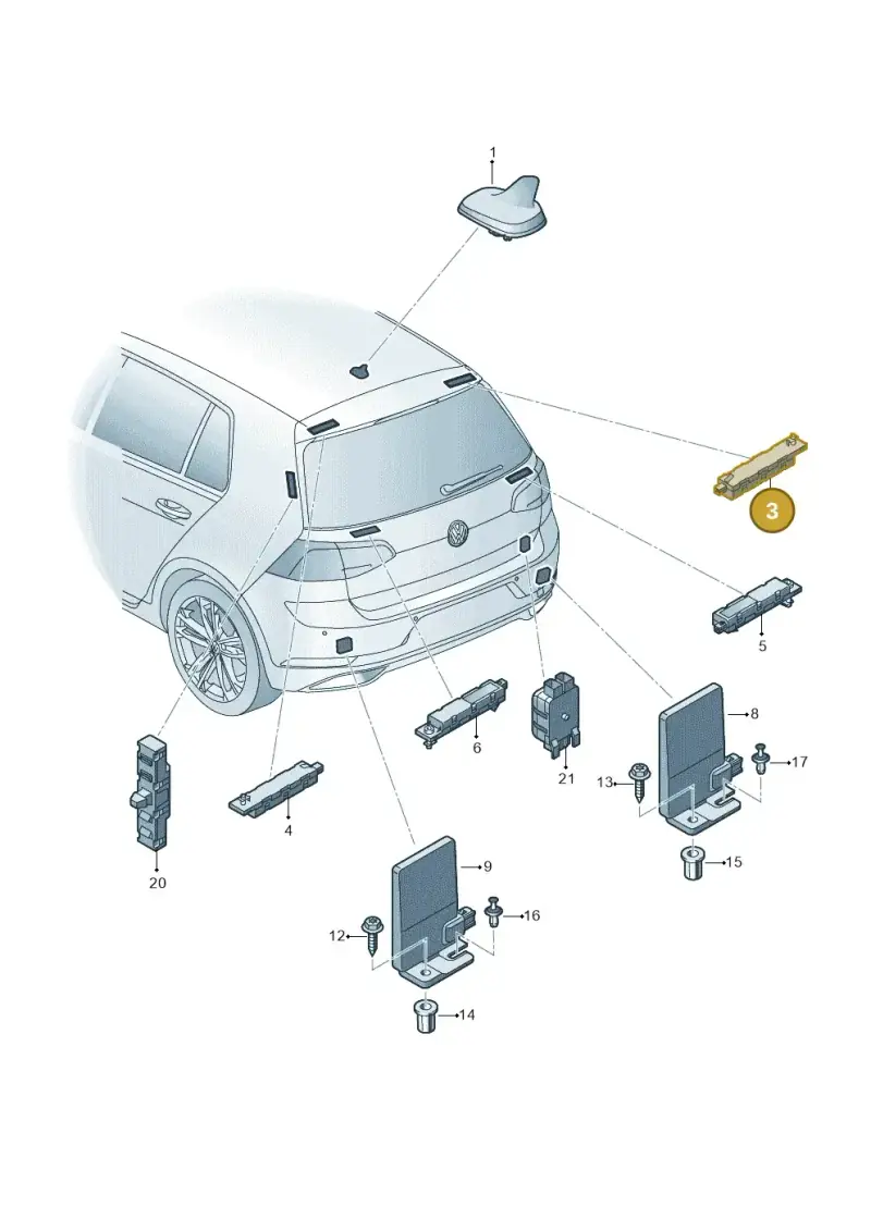 5G6035577E — Volkswagen Golf (2016-2020) diagram 827035200, position 3