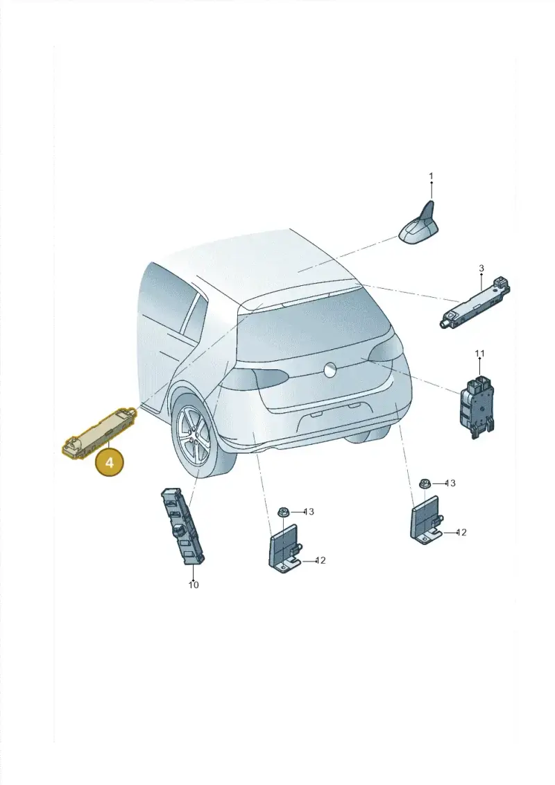 5G6035577F — Volkswagen POLO HATCH         "ZA"06> (2005-) diagram 496035010, position 4