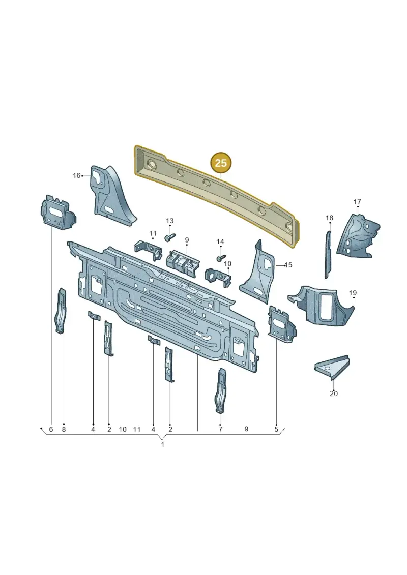 5G6813309 — Volkswagen E-Golf (2019-2020) diagram 780813000, position 25