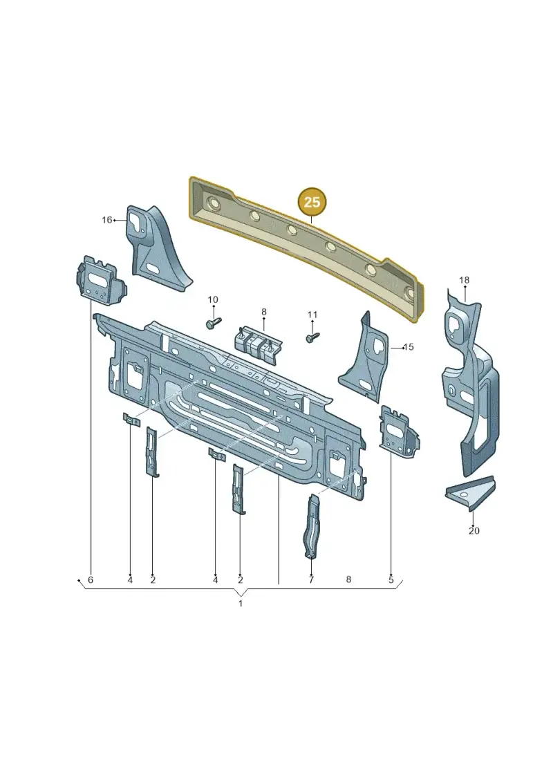 5G6813309 — Volkswagen Golf 2.0 (2016-2020) diagram 746813000, position 25