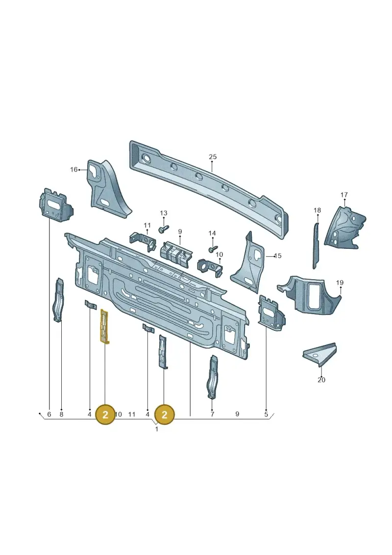 5G6813745A — Volkswagen E-Golf (2019-2020) diagram 780813000, position 2