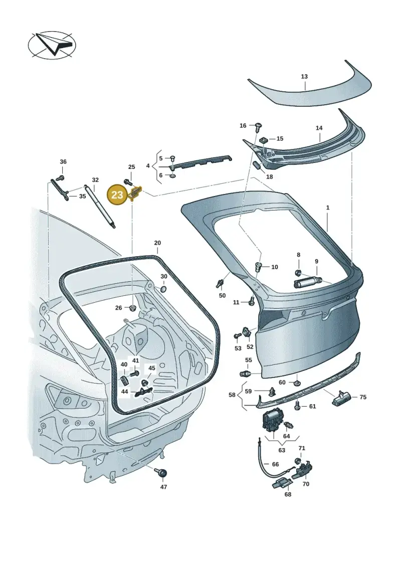 5G6827301D — Volkswagen ID.4 Pro (2020-2023) diagram 11a827100, position 23