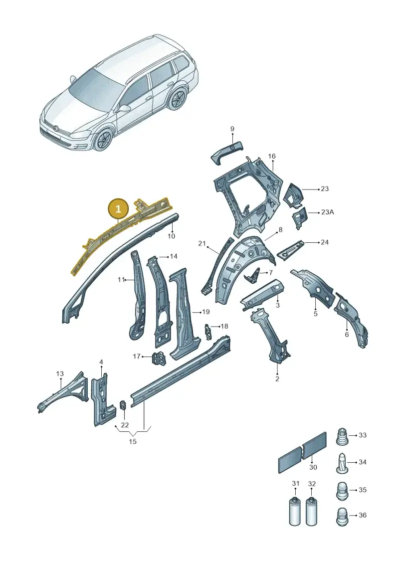 5G9809422 — Volkswagen Golf 2.0 (2016-2020) diagram 763809000, position 1