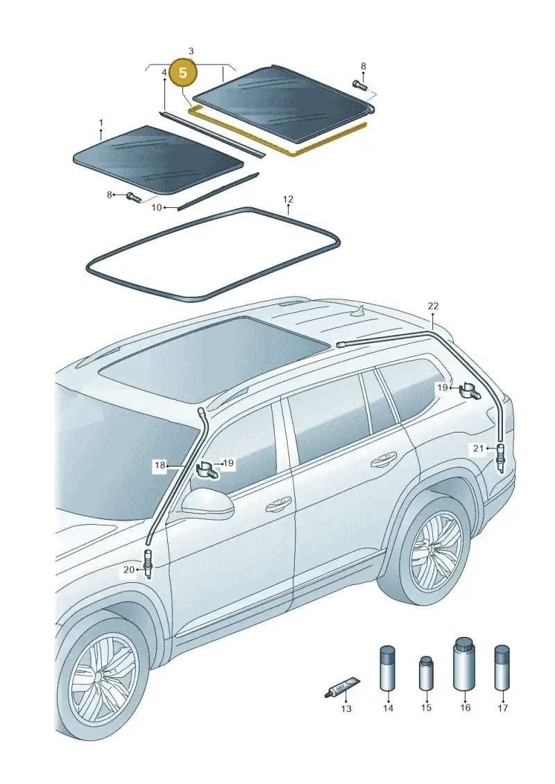 5G9877297 — Volkswagen Atlas Cross Sport (2023-) diagram 829877000, position 5