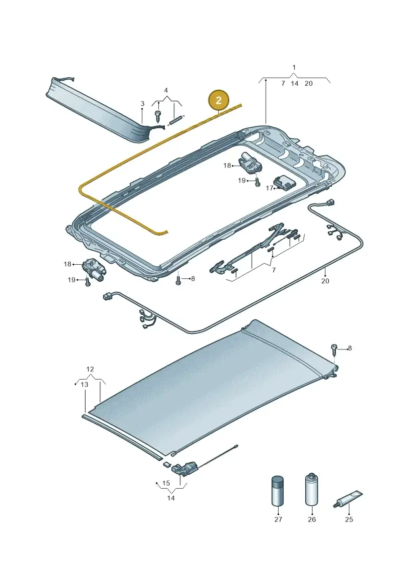 5G9877439 — Volkswagen Atlas Cross Sport (2023-) diagram 829877100, position 2