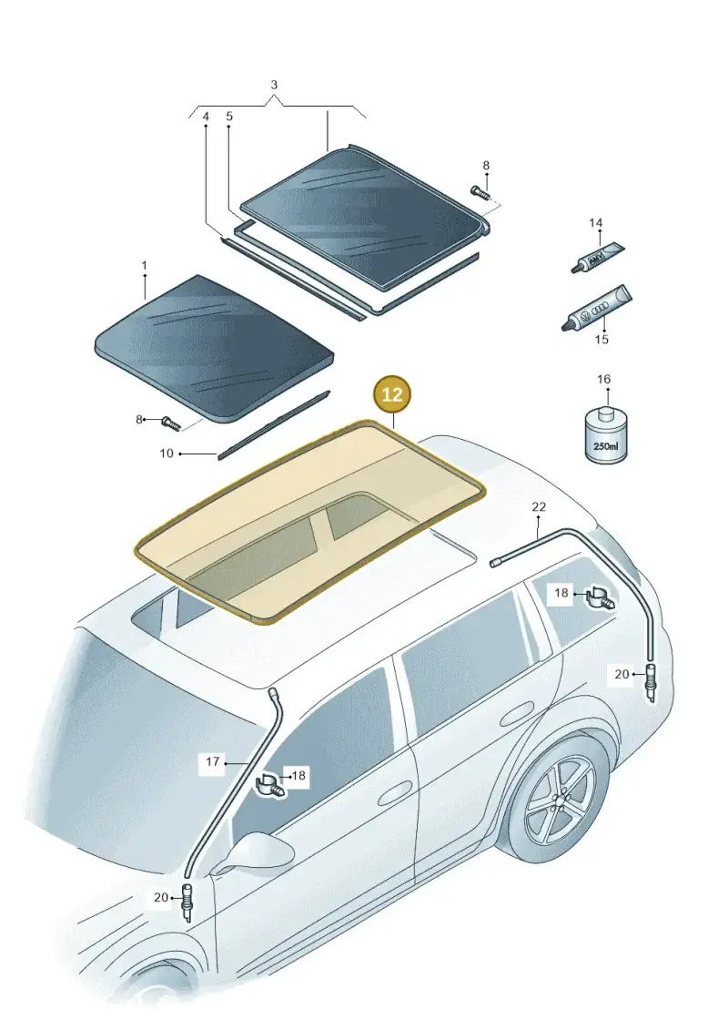 5G9877459A — Volkswagen Golf 2.0 (2016-2020) diagram 763877000, position 12