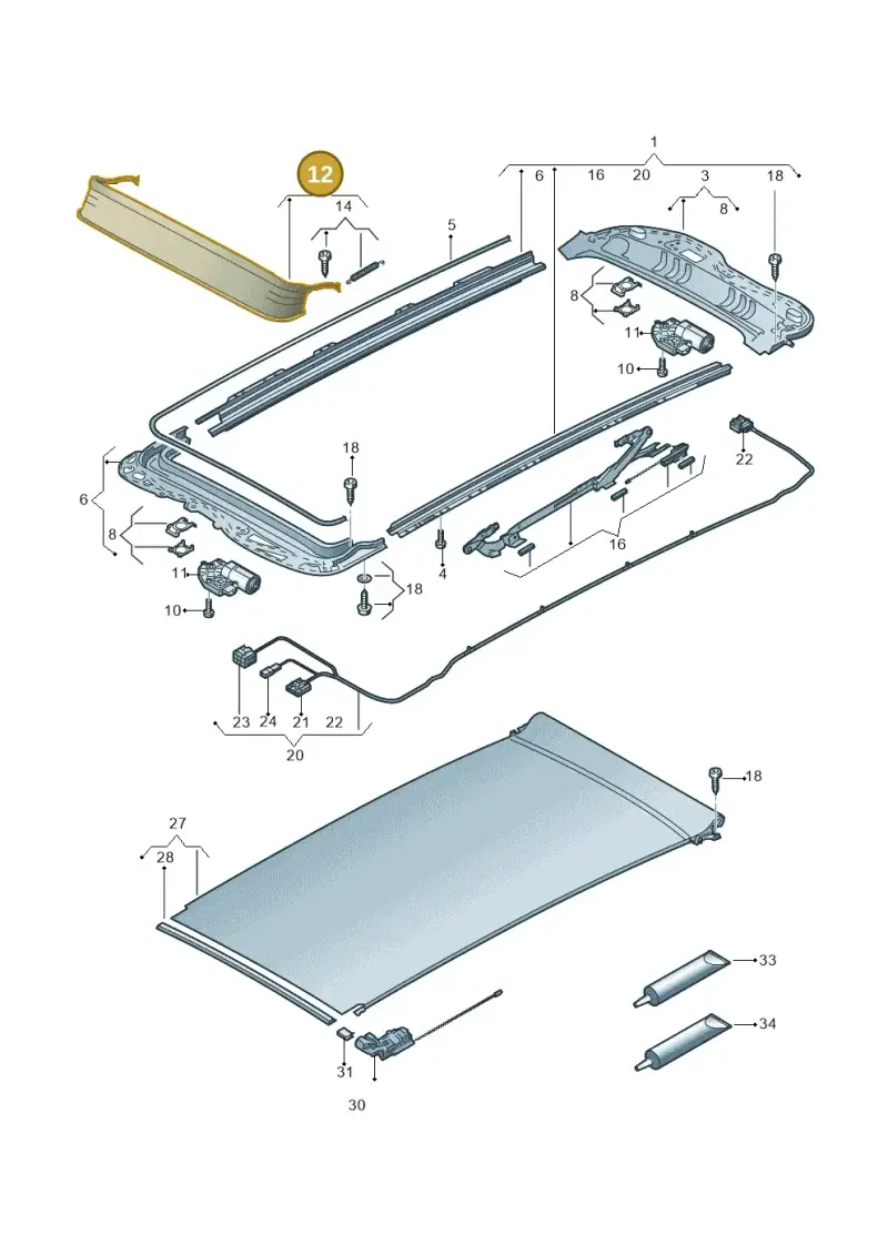5G9877651 — Volkswagen Golf 2.0 (2016-2020) diagram 763877100, position 12