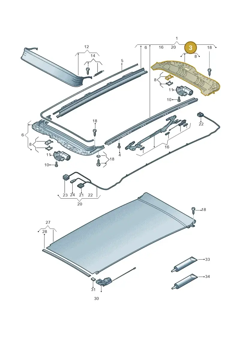 5G9898259 — Volkswagen Golf 2.0 (2016-2020) diagram 763877100, position 3