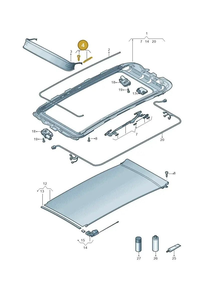 5G9898671 — Volkswagen Atlas Cross Sport (2023-) diagram 829877100, position 4
