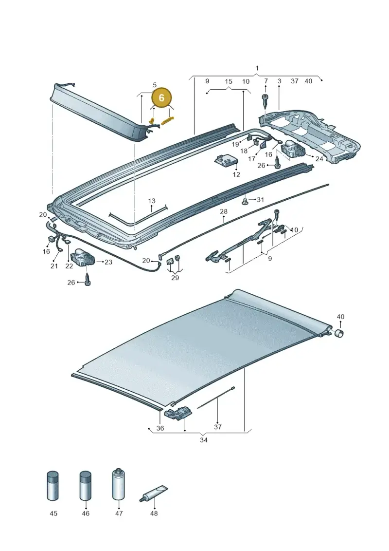 5G9898671 — Volkswagen Touran 2,0 BlueMotion (2015-2024) diagram 869877100, position 6