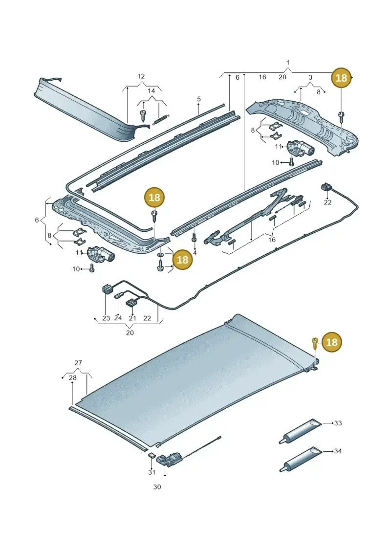 5G9898920 — Volkswagen Golf 2.0 (2016-2020) diagram 763877100, position 18