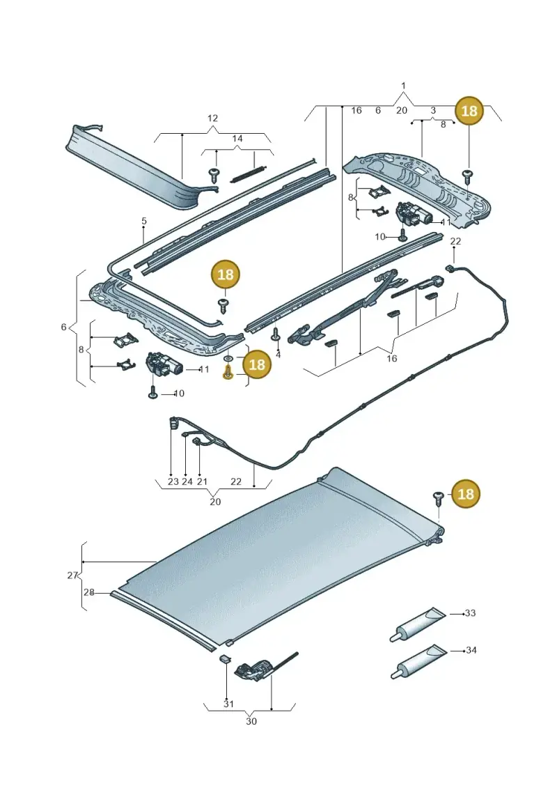 5G9898920 — Volkswagen Golf Estate 1.4 (2014-2017) diagram 796877010, position 18