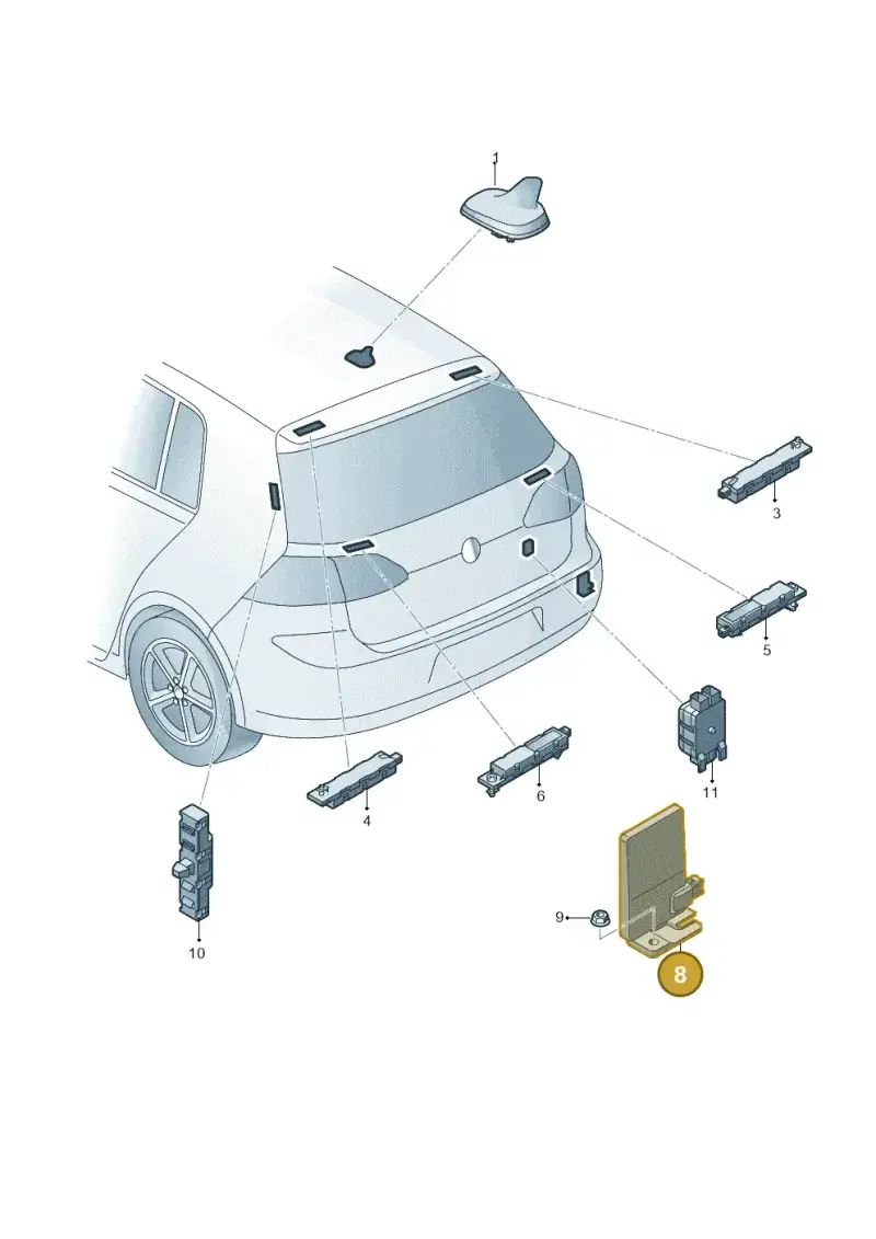5GE035534 — Volkswagen E-Golf (2014-2021) diagram 746035100, position 8