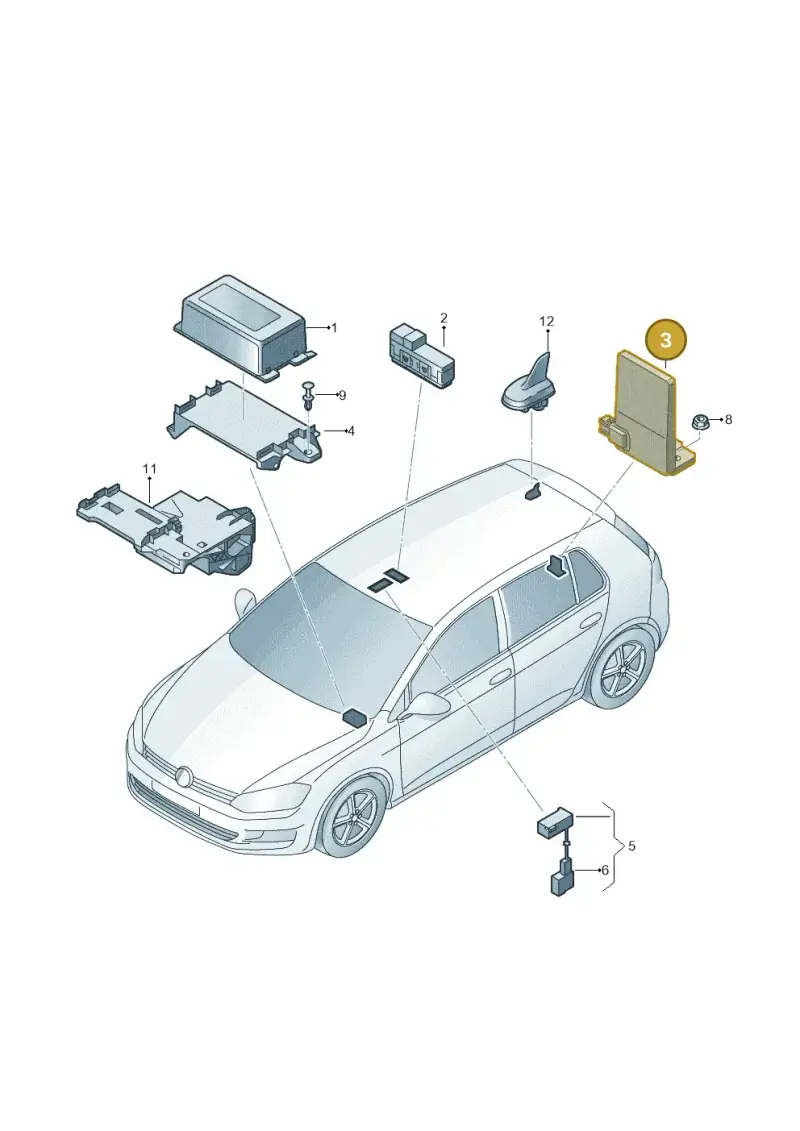 5GE035534 — Volkswagen E-Golf (2014-2021) diagram 781035600, position 3