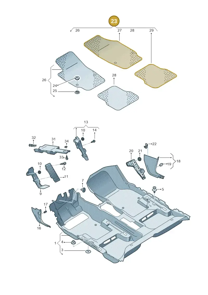 5GE863011ACBA — Volkswagen E-Golf (2014-2021) diagram 774863000, position 23