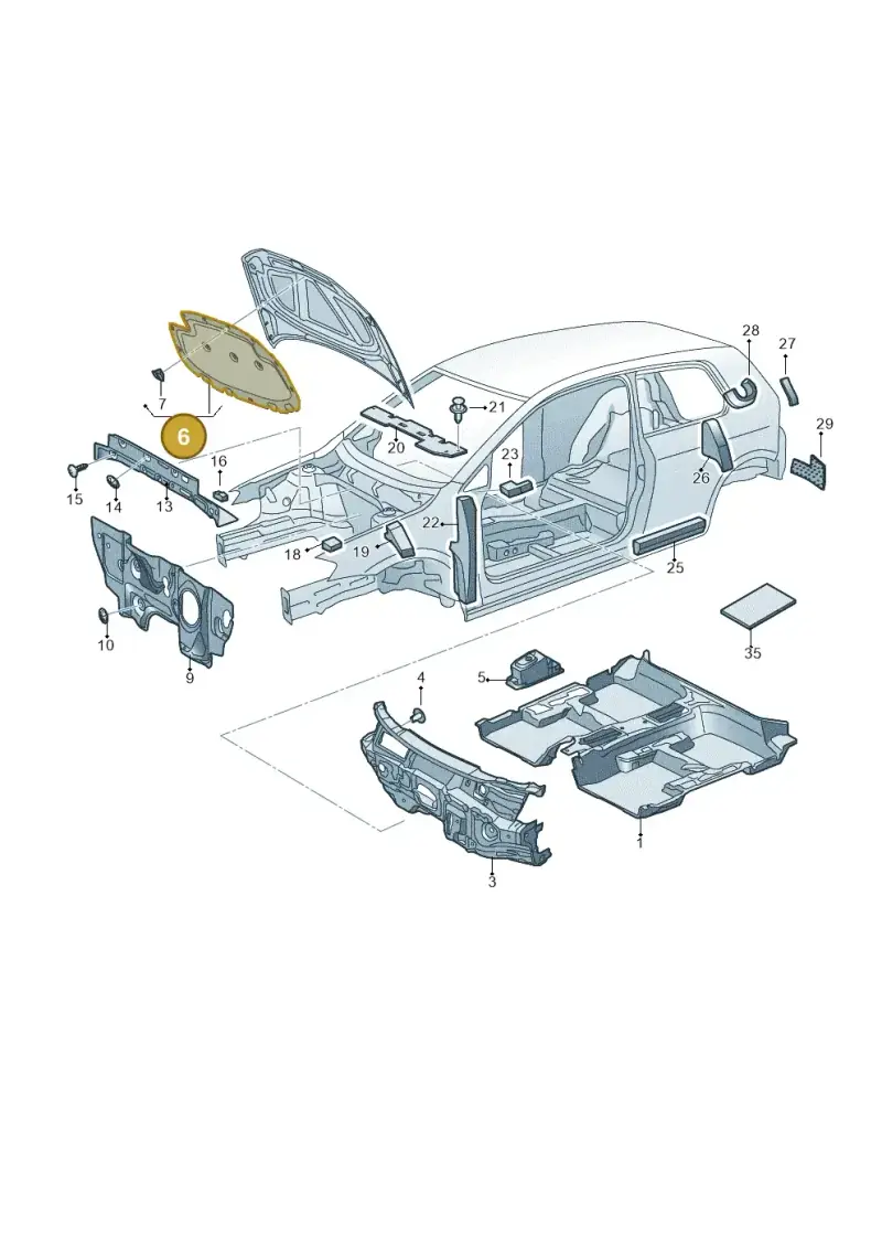 5GM863831 — Volkswagen Golf 1.4 BlueMotion (2014-2017) diagram 746863200, position 6