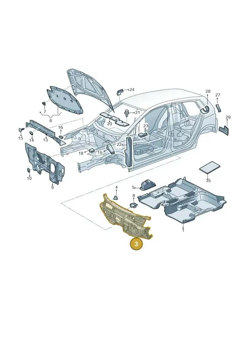 5GM863935A — Volkswagen Golf (2015-2019) diagram 774863200, position 3
