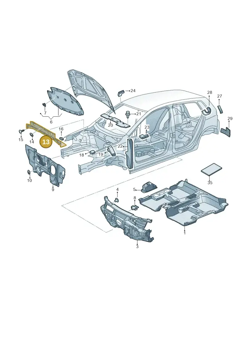 5GM863993A — Volkswagen Golf 1.6 (2015-2019) diagram 774863200, position 13