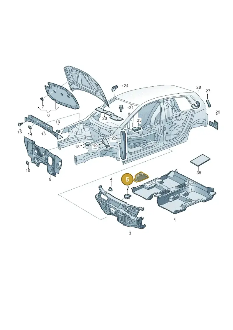 5GM864761B — Volkswagen Golf (2015-2019) diagram 774863200, position 5