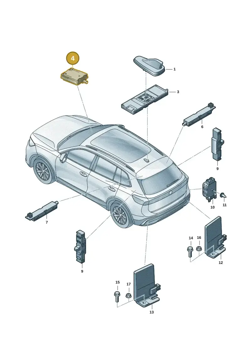 5H0035510 — Volkswagen Tiguan (2023-2025) diagram 57x035200, position 4