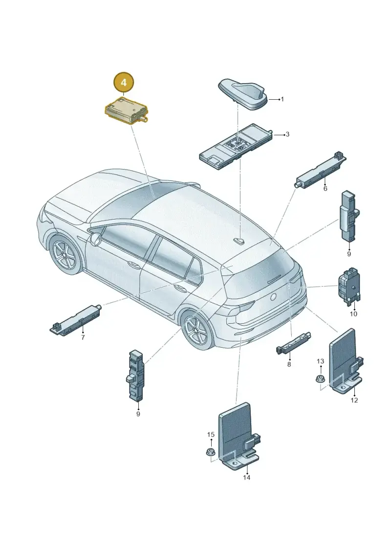 5H0035510 — Volkswagen Golf (2019-2025) diagram 5h0035020, position 4
