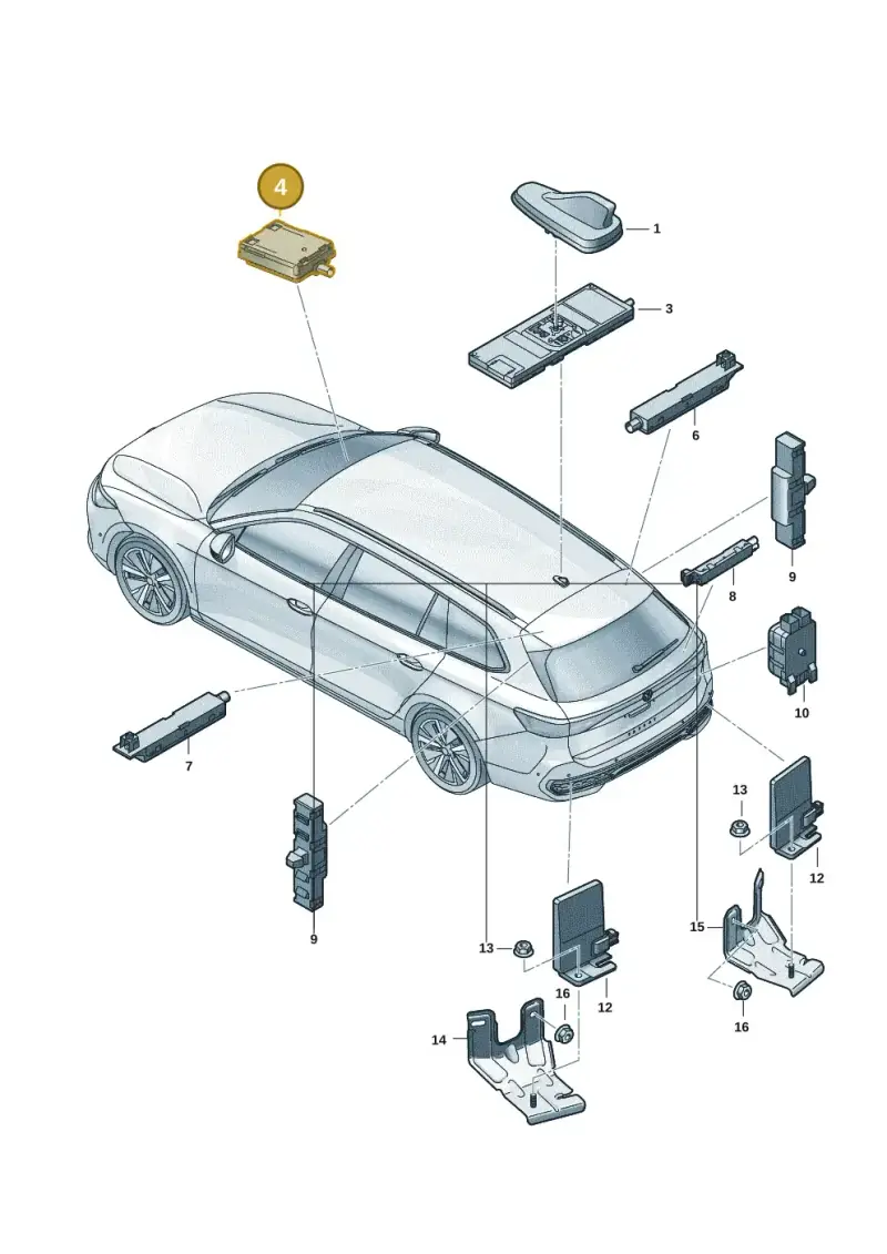 5H0035510 — Volkswagen Passat Estate (2023-2025) diagram 3j0035200, position 4