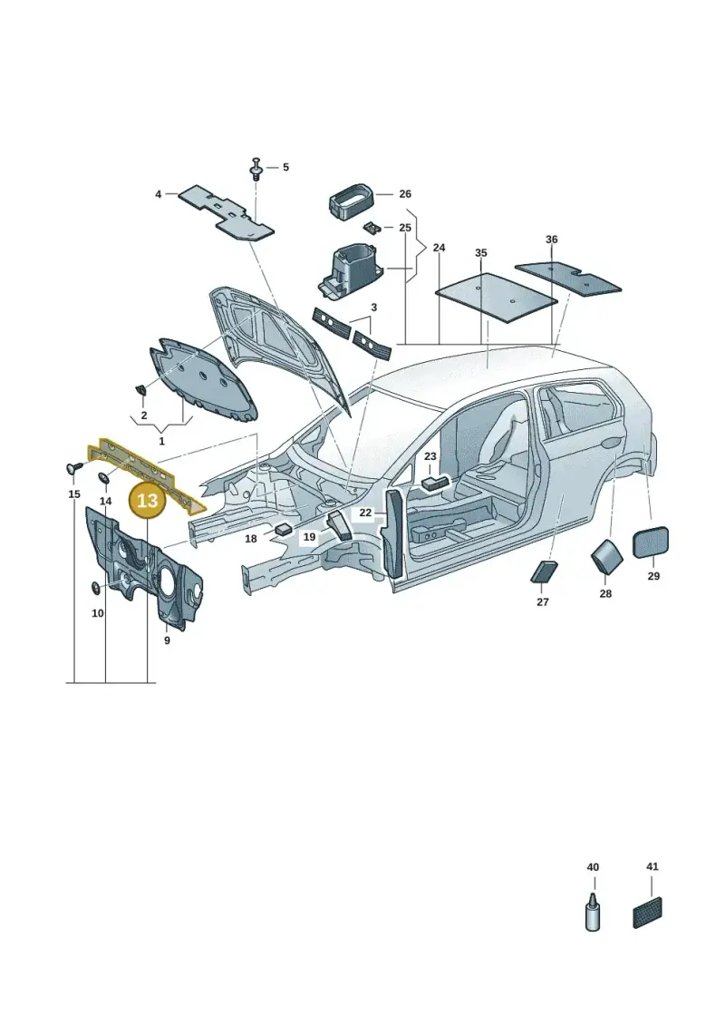 5H0863993C — Volkswagen Golf 2.0 BlueMotion (2019-2024) diagram 5h0863200, position 13