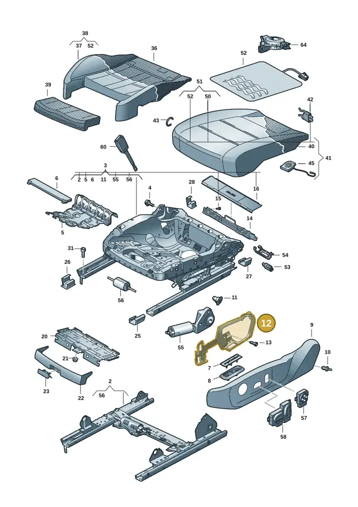 5H0881559 — Volkswagen Passat estate (2023-) diagram 3j0881100, position 12