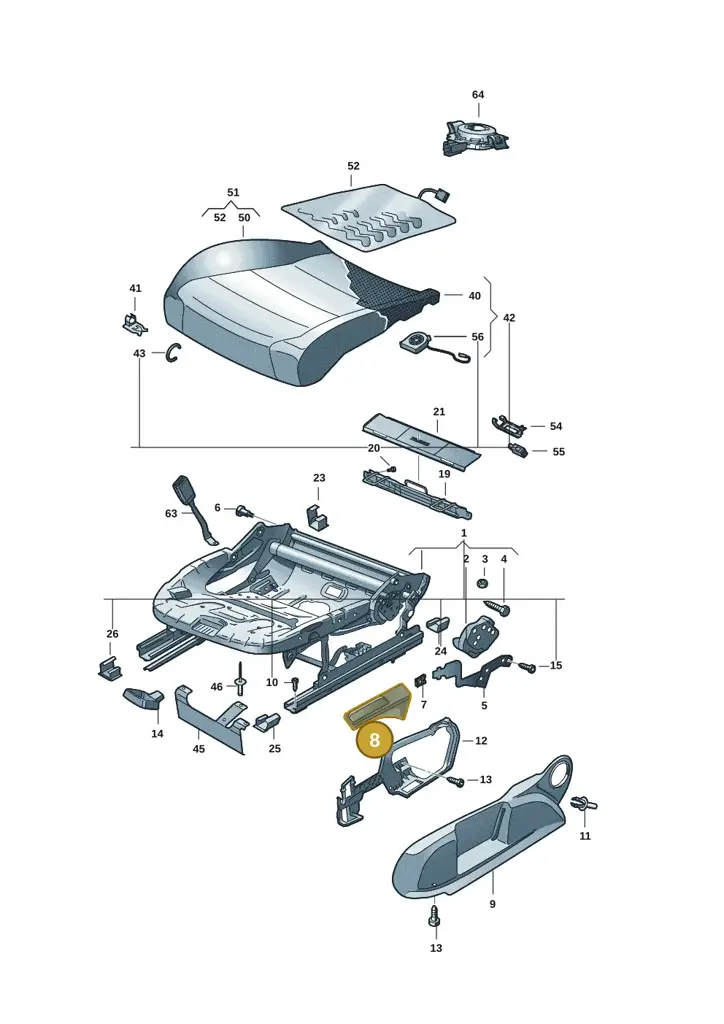 5H08822524PK — Volkswagen ID.7 Limousine Pro (2023-) diagram 5h0881000, position 8