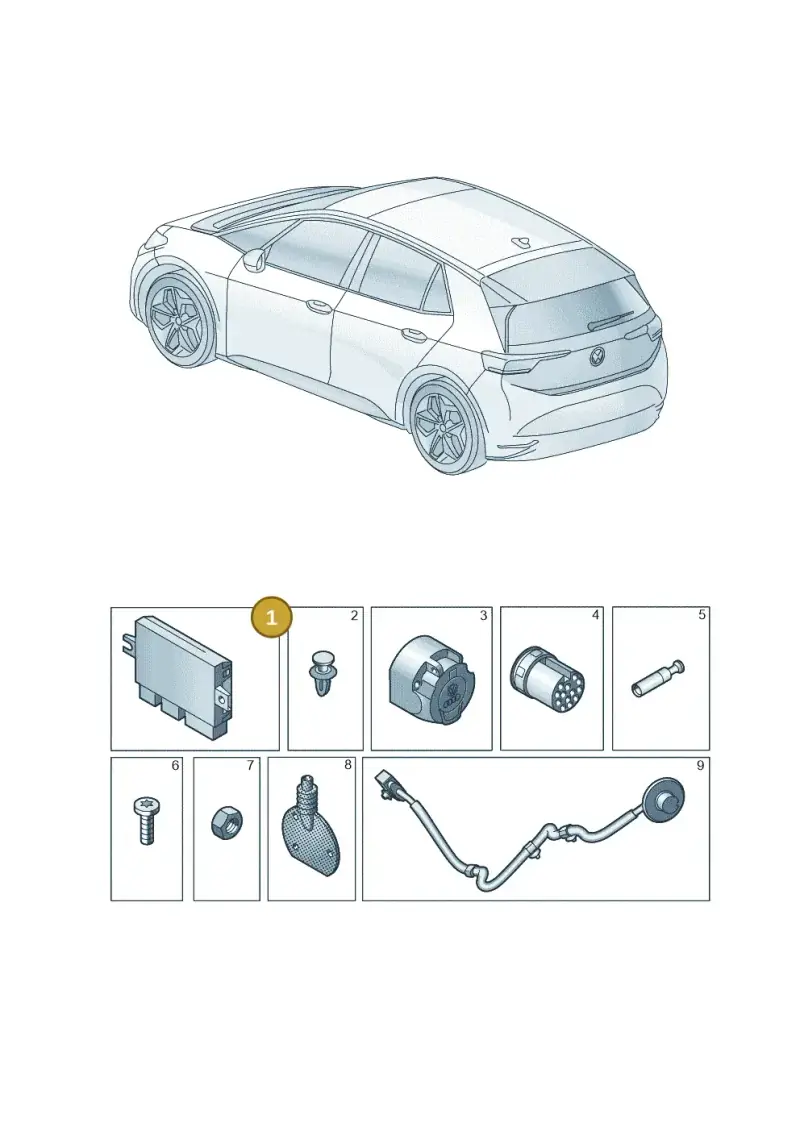 5H0907383C — Volkswagen ID.4 Pro (2020-2023) diagram 10a945055, position 1